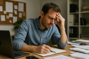 Illustration af adhd på jobbet