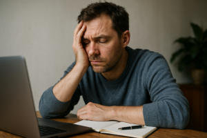 Illustration af jeg kan ikke fokusere