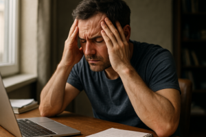 Illustration af kan ikke holde fokus