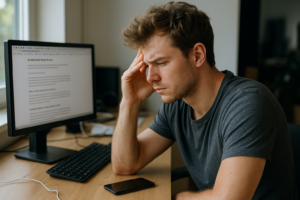 Illustration af kan ikke koncentrere sig