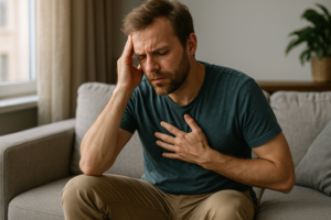 Illustration af konstant uro i kroppen