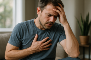 Illustration af uro i kroppen stress